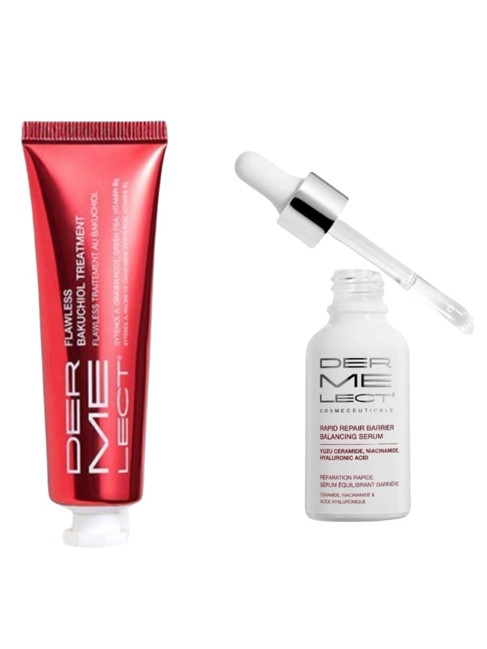 Dermelect Niacinamide Serum + Bakuchiol Anti-Aging Skincare Bundle Full Size NIB